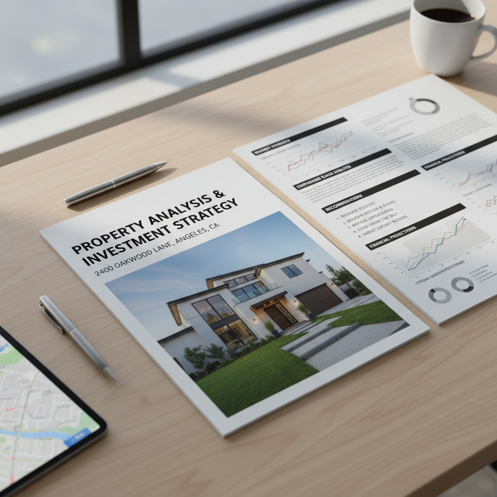 A pre-sale assessment helps you avoid the costly mistakes sellers make most often. Detailed property report document with presentation recommendations laid out on a desk