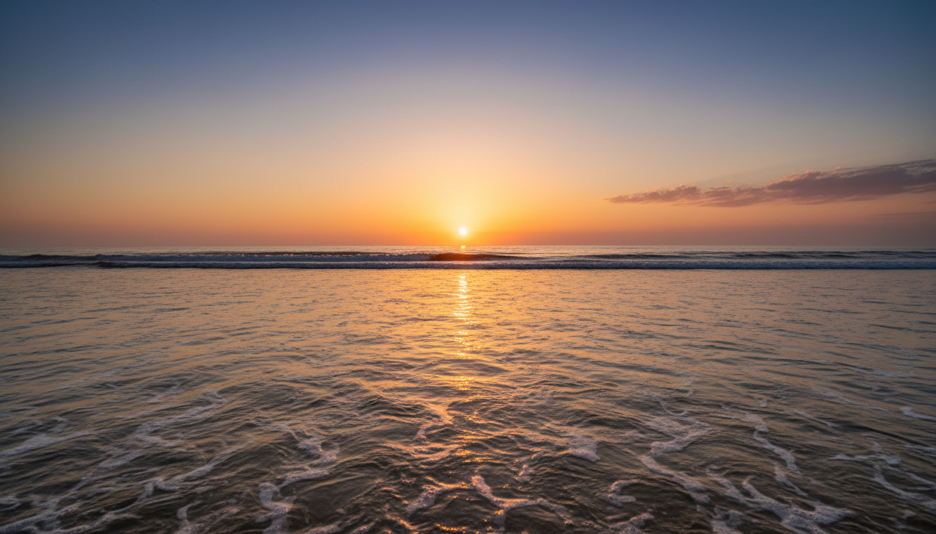 Regulation is about finding the calm within the tides of our daily stress response. Soft golden light reflecting on calm ocean waves at sunset, symbolizing a regulated nervous system.