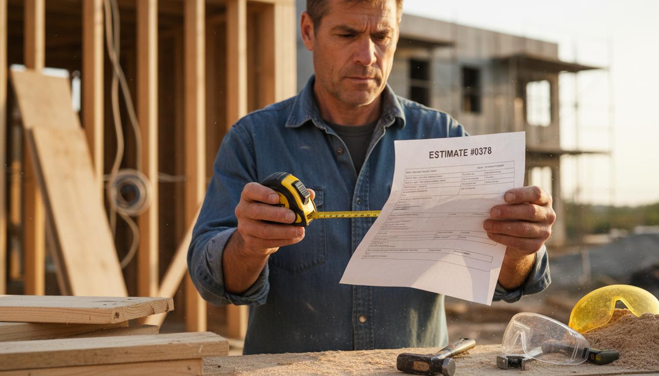 Unbilled tasks and scope creep are primary drivers of revenue leakage in service industries. A contractor comparing an estimate sheet to a completed job site to ensure work matches the quote.