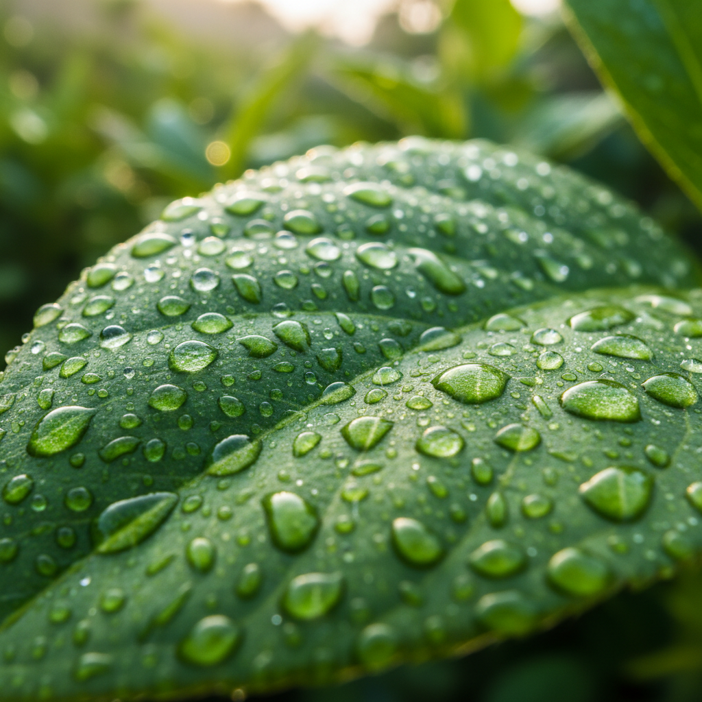 Zoysia provides a dense, soft texture that is often compared to a luxurious outdoor carpet. Extreme close up of healthy green grass blades with morning dew showing dense texture.