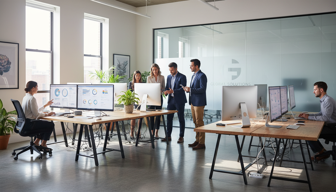 Success in a pioneering role depends on the strength of the network you build around you. A professional team working in a modern office with natural light, representing a collaborative leadership environment.