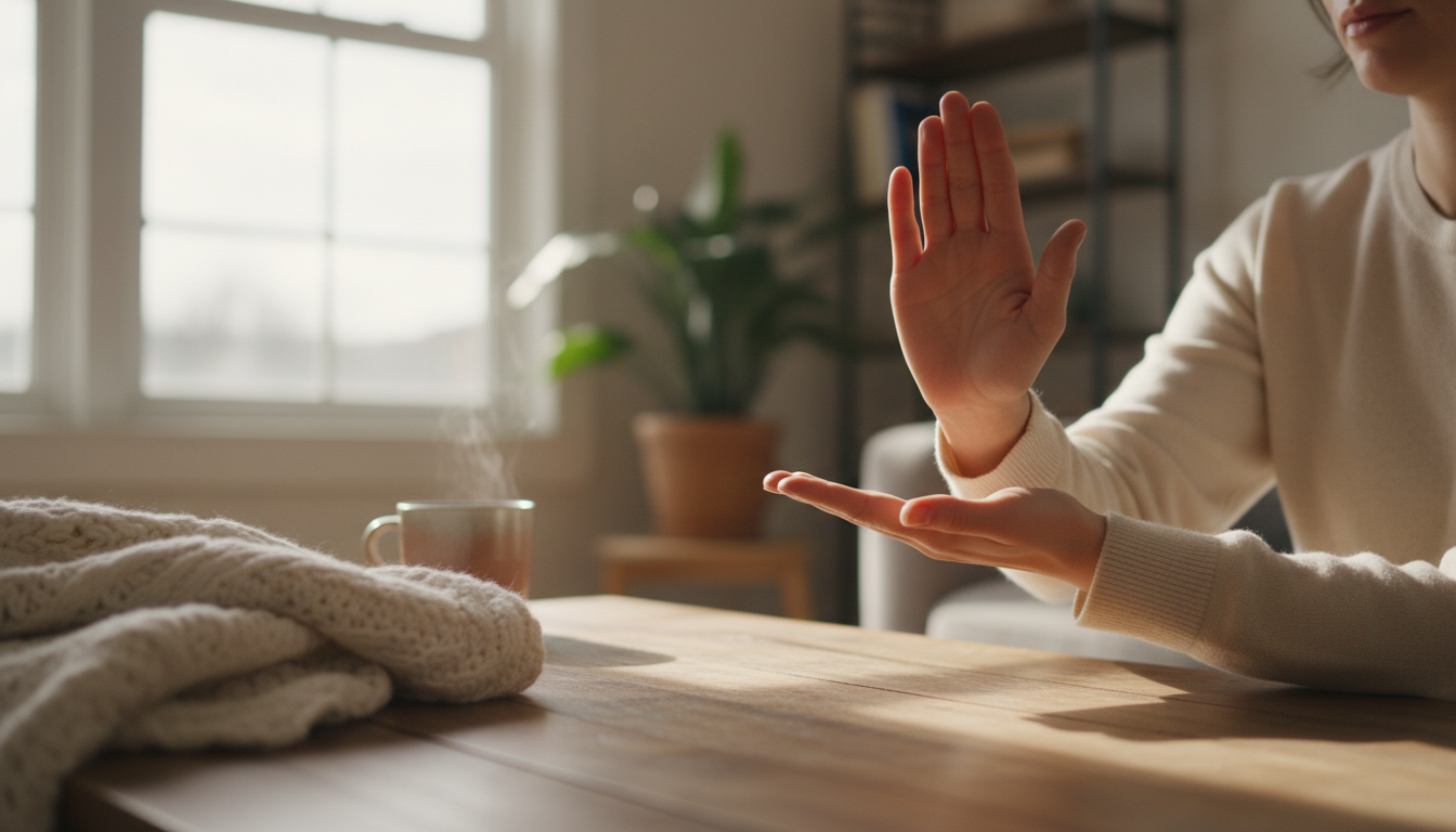 A simple 'thank you' in ASL can significantly enhance a customer's experience and brand loyalty. Close up of a woman's hands performing the American Sign Language sign for thank you in a warm sunlit room.