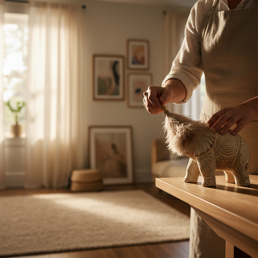 Baseboards are one of the most frequently missed items on a standard move-out list. Close up of a professional cleaner meticulously dusting a baseboard near the floor.