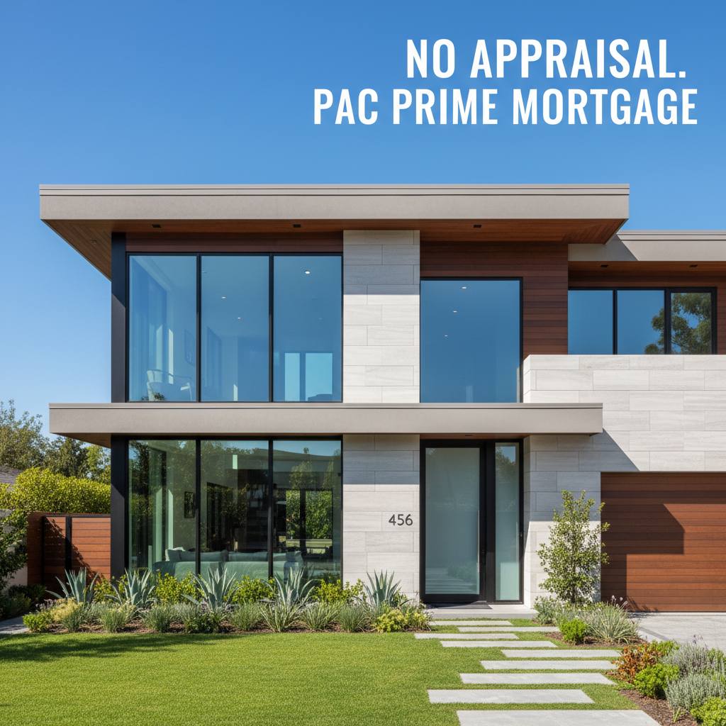 Removing the appraisal requirement allows for significantly faster closing times. A graphic indicating no appraisal is needed for expedited loan processing.