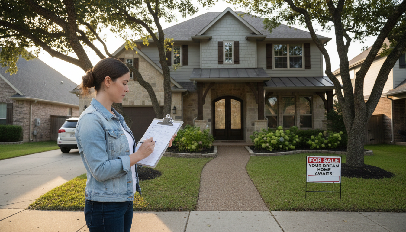 Professional cash buyers provide an as-is assessment, allowing for a much faster closing timeline. A real estate investor inspecting the exterior of a suburban house with a clipboard to provide a cash offer.