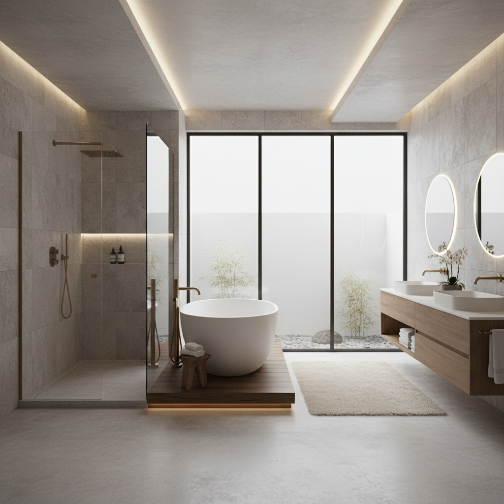 Adding a luxury master suite is one of the most popular ways to utilize a second story addition. Spa-inspired bathroom remodel featuring a walk-in shower and freestanding tub in a master suite addition.