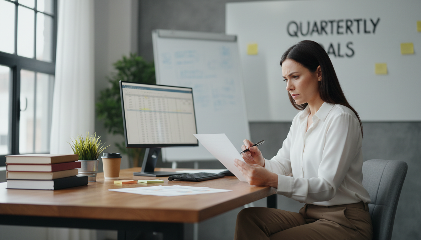 A thorough checklist is the first line of defense against grant audit discrepancies. A focused business owner reviewing a grant audit compliance checklist at their desk.