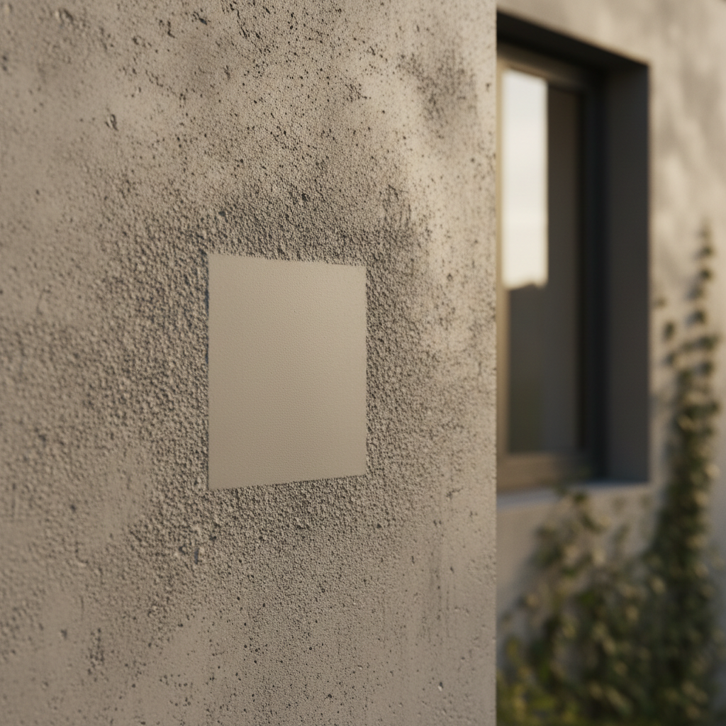 Professional repairs ensure the foundation remains airtight and structurally sound. Close up of a repaired concrete surface showing the seamless texture and color matching of a professional restoration.