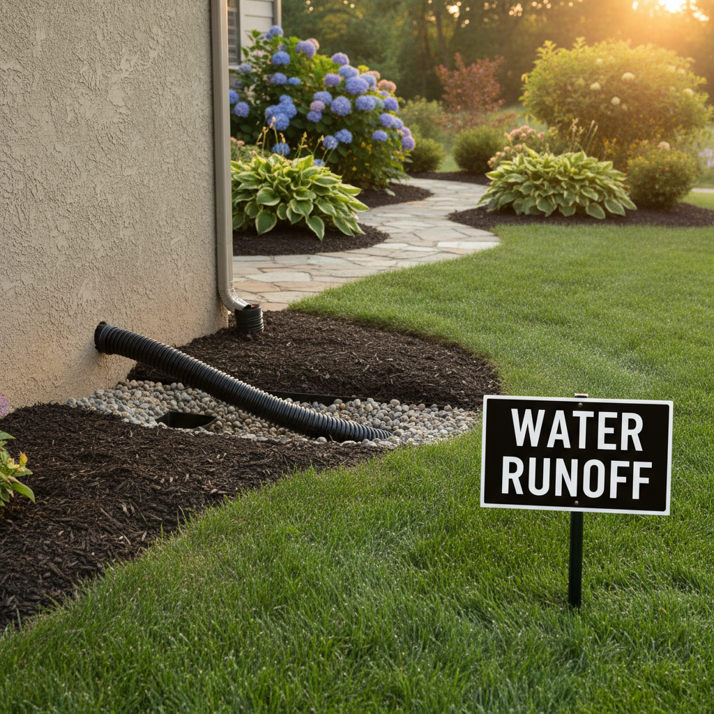 Professional consultation helps prevent common drainage failures like clogs or improper pipe sizing. A landscape designer consulting with a homeowner in a suburban backyard to discuss drainage and design plans.