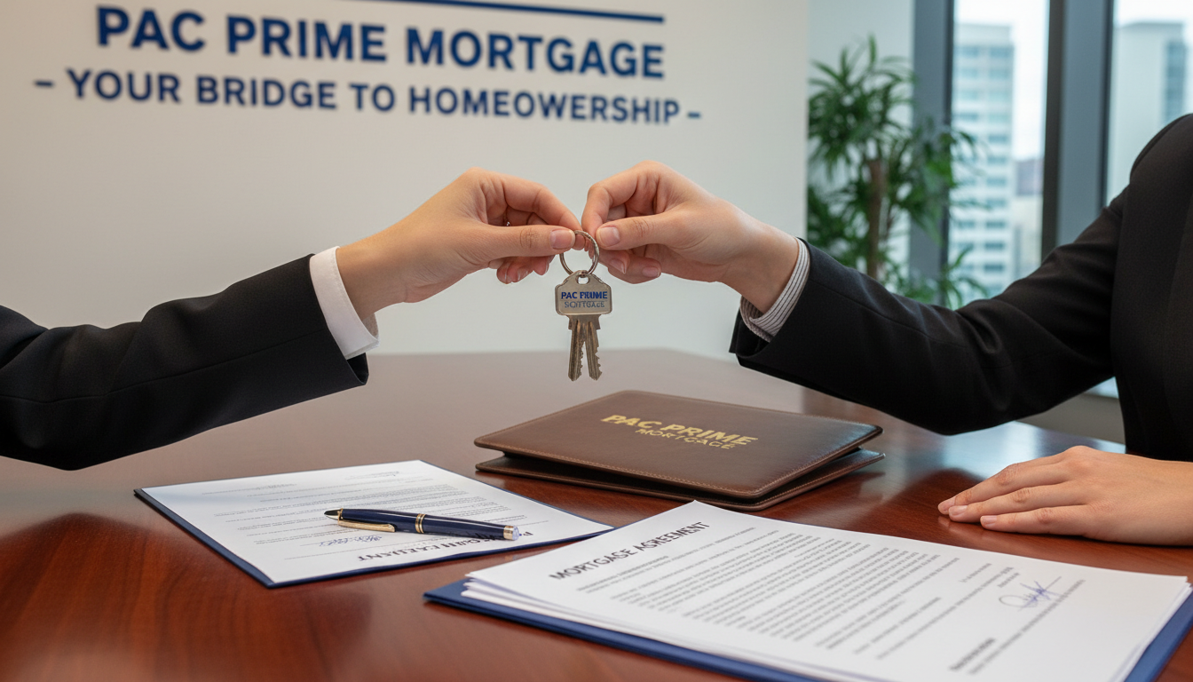 Business purpose loans can be secured by owner-occupied residential properties to unlock capital. Keys being handed over at a closing table with signed business purpose mortgage documents.