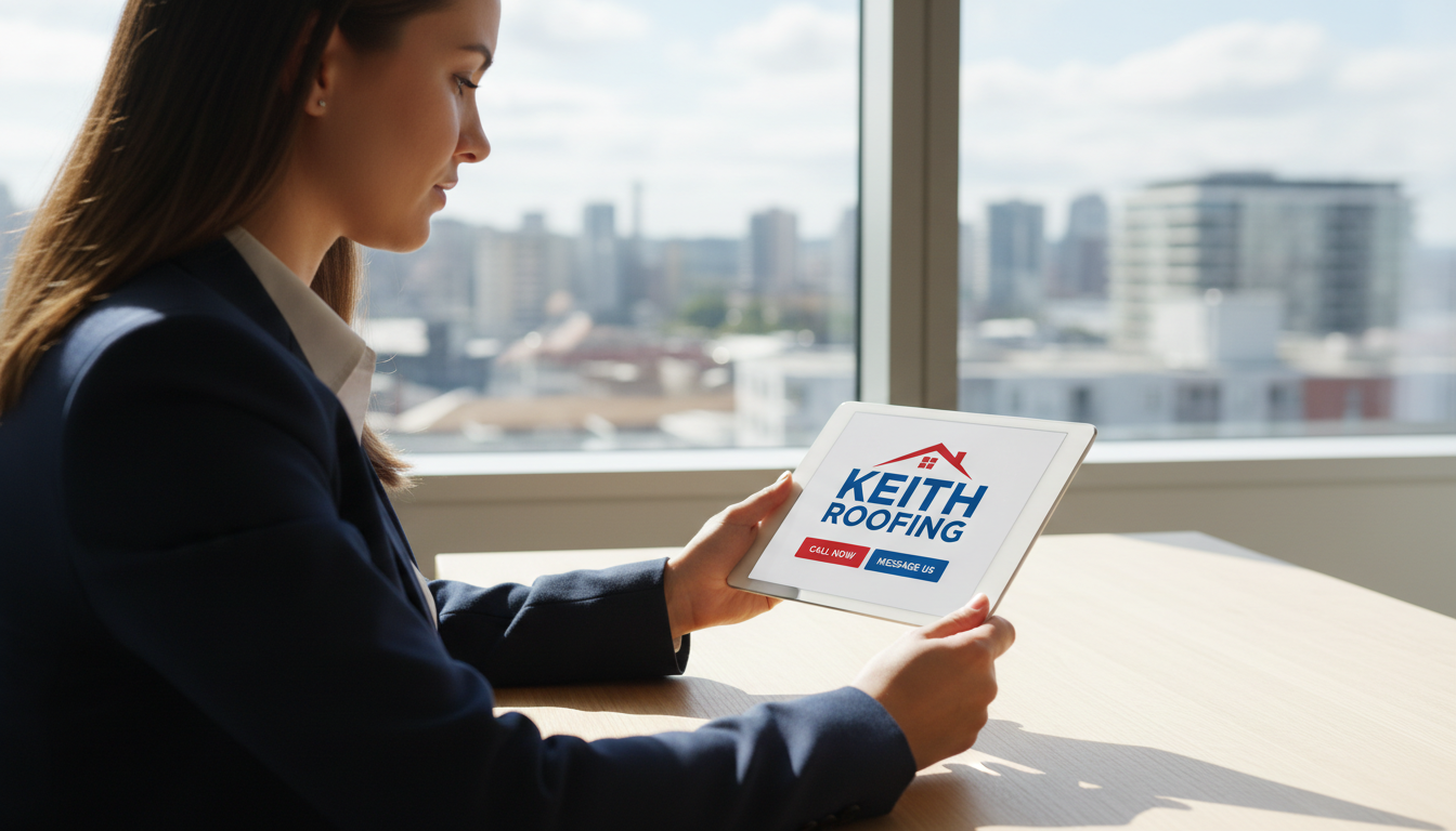 Consulting with a local expert helps Carbon County homeowners navigate 2026 pricing and material choices. A person contacting a local roofing company to discuss project estimates and new material options.