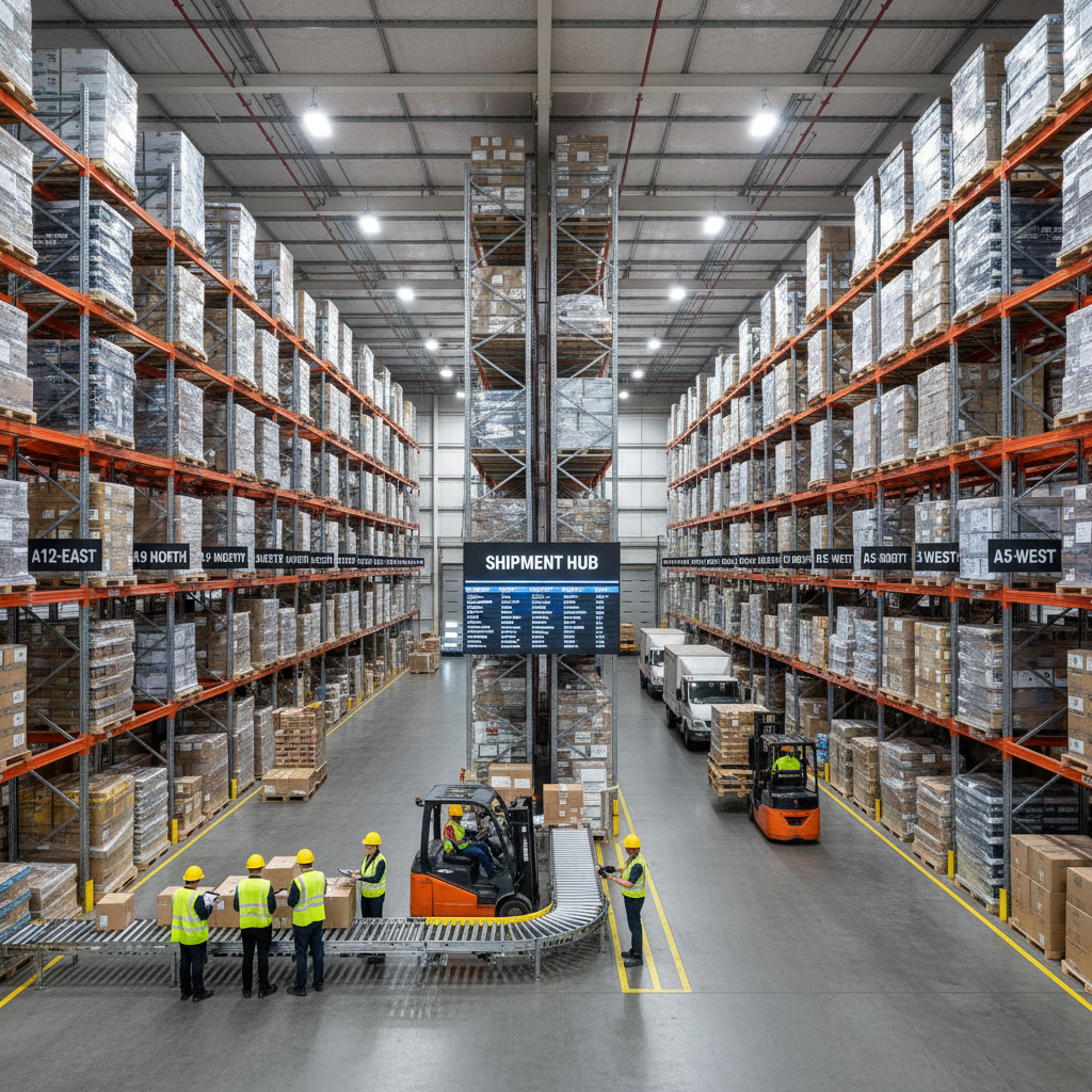Logistics businesses that rely on systems rather than individuals command higher market valuations. Logistics warehouse staff coordinating shipments with organized shelving and logistics systems.