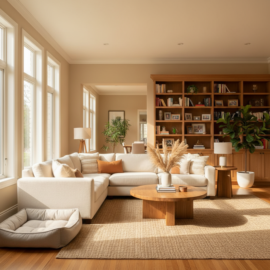 Effective prevention and professional treatment maintain a clean, comfortable, bed bug free home. A clean, sunlit living room showing a pest free environment in a Fillmore, Utah home.
