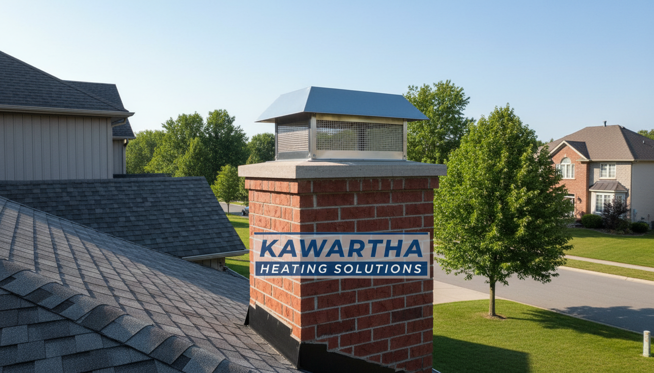 An ICC EXCEL chimney system provides superior venting and durability for seasonal cottages. An ICC EXCEL chimney system installed on a residential roof showing the stainless steel stack and cap.