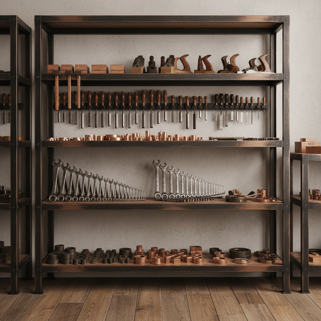 Professional inventory and equipment storage can help your Fillmore business scale efficiently. Industrial storage racks holding various equipment and tools organized by type and size.