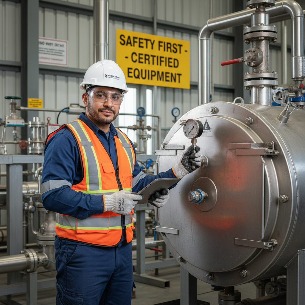 Nuestro equipo técnico garantiza que la automatización cumpla con las normativas de seguridad industrial. Alejandro Rivas, especialista en certificación de equipos de Main Technologies, realizando inspección industrial.
