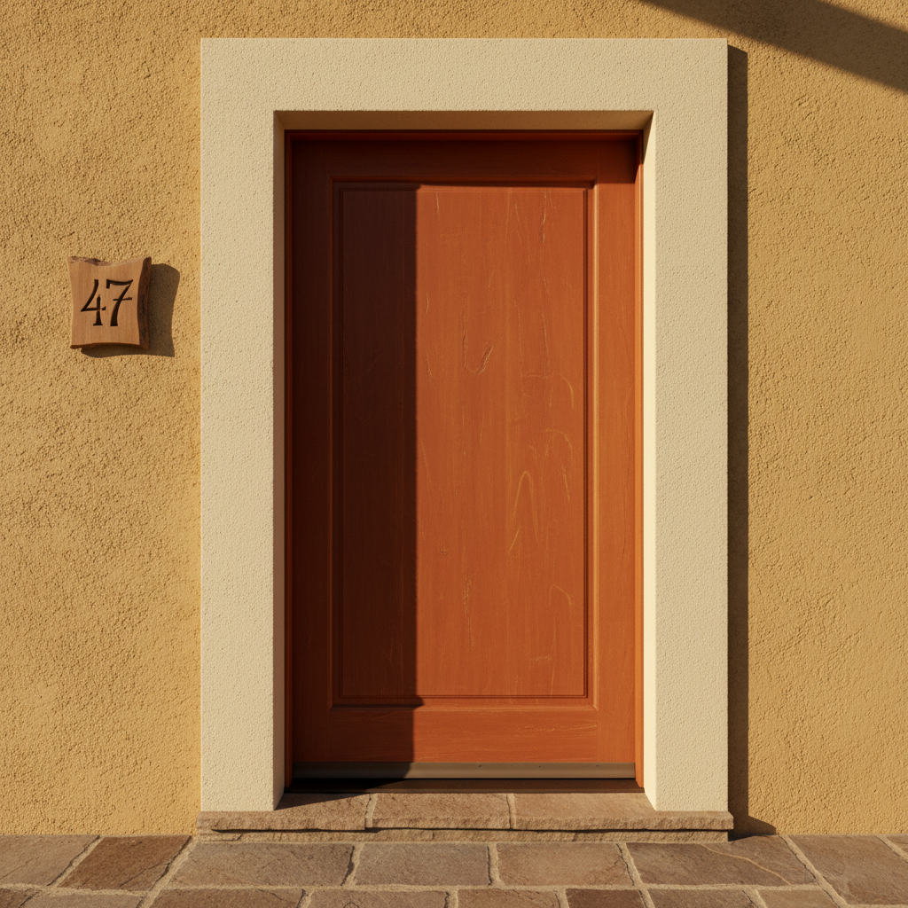 Professional installation ensures a seamless fit between your new windows and the home's existing exterior. Close up of a newly installed exterior door and frame showcasing the clean trim and professional sealing.