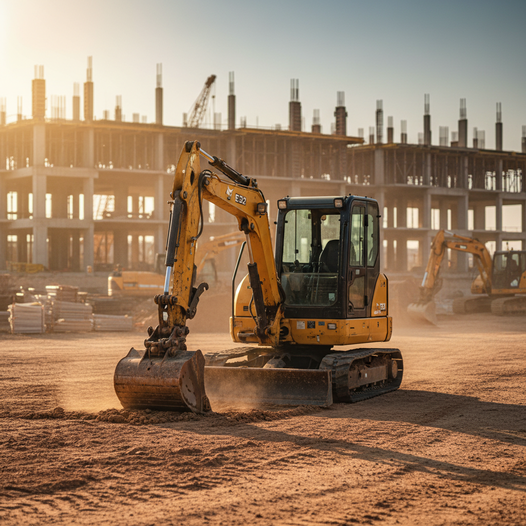 Managing heavy construction and demolition debris requires specialized planning to meet California's strict diversion mandates. A yellow excavator bucket resting on a dirt construction site representing heavy debris management.