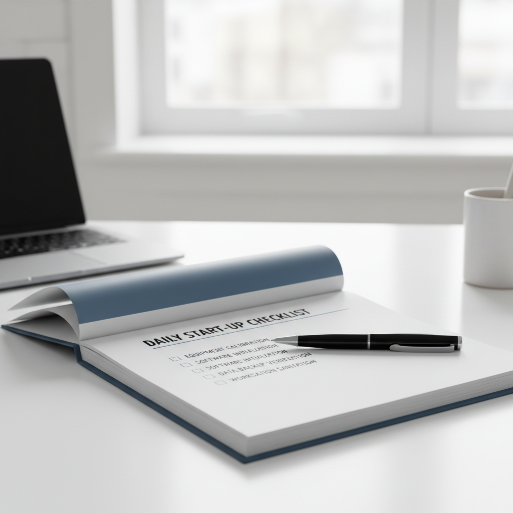 Documented procedures provide the clarity needed for team members to act without constant supervision. An open standard operating procedure manual with a checklist and a pen on a clean desk, ready for execution.