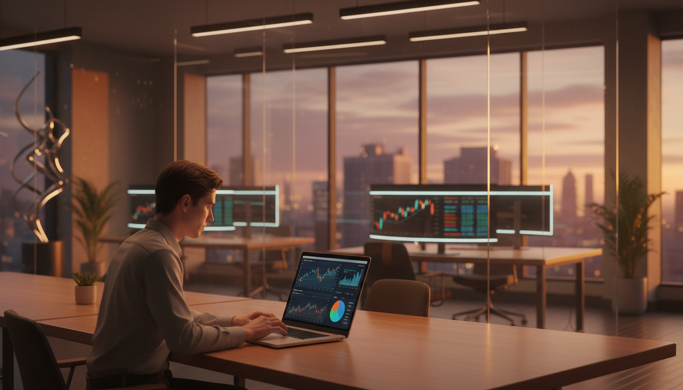 Plataforma de trading con gráficos de divisas