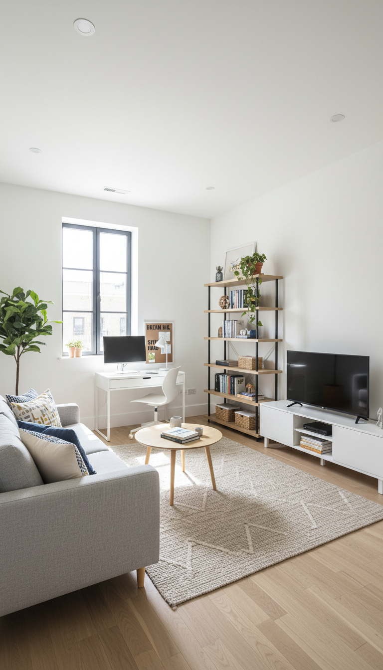 A successful turn results in move-in ready spaces that drive resident satisfaction and lease renewals. A bright and renovated student apartment living room with modern furniture and large windows