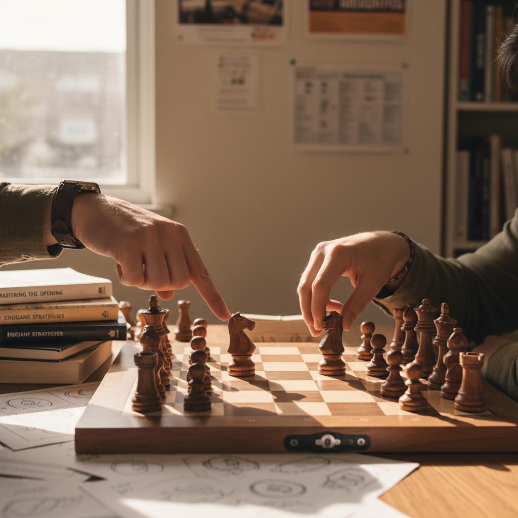 children playing chess