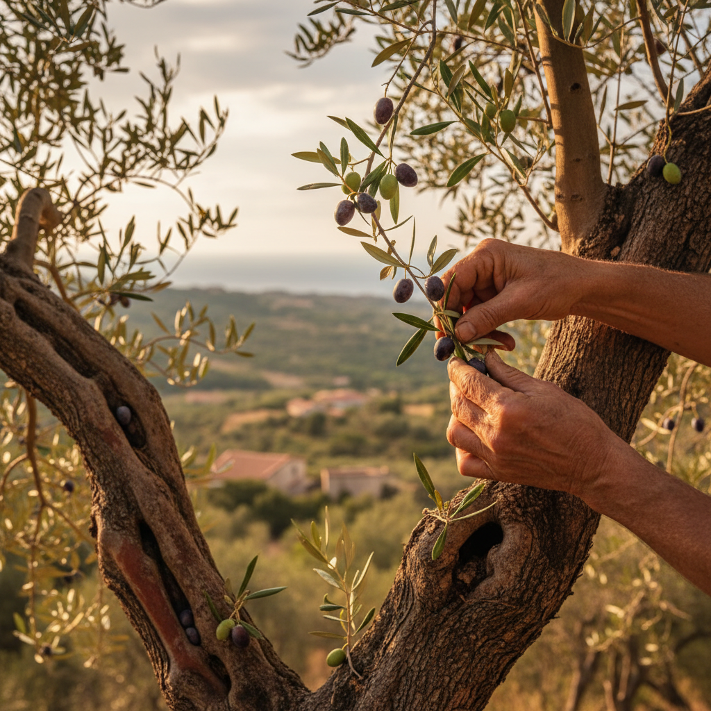 olive harvest Nafpaktos