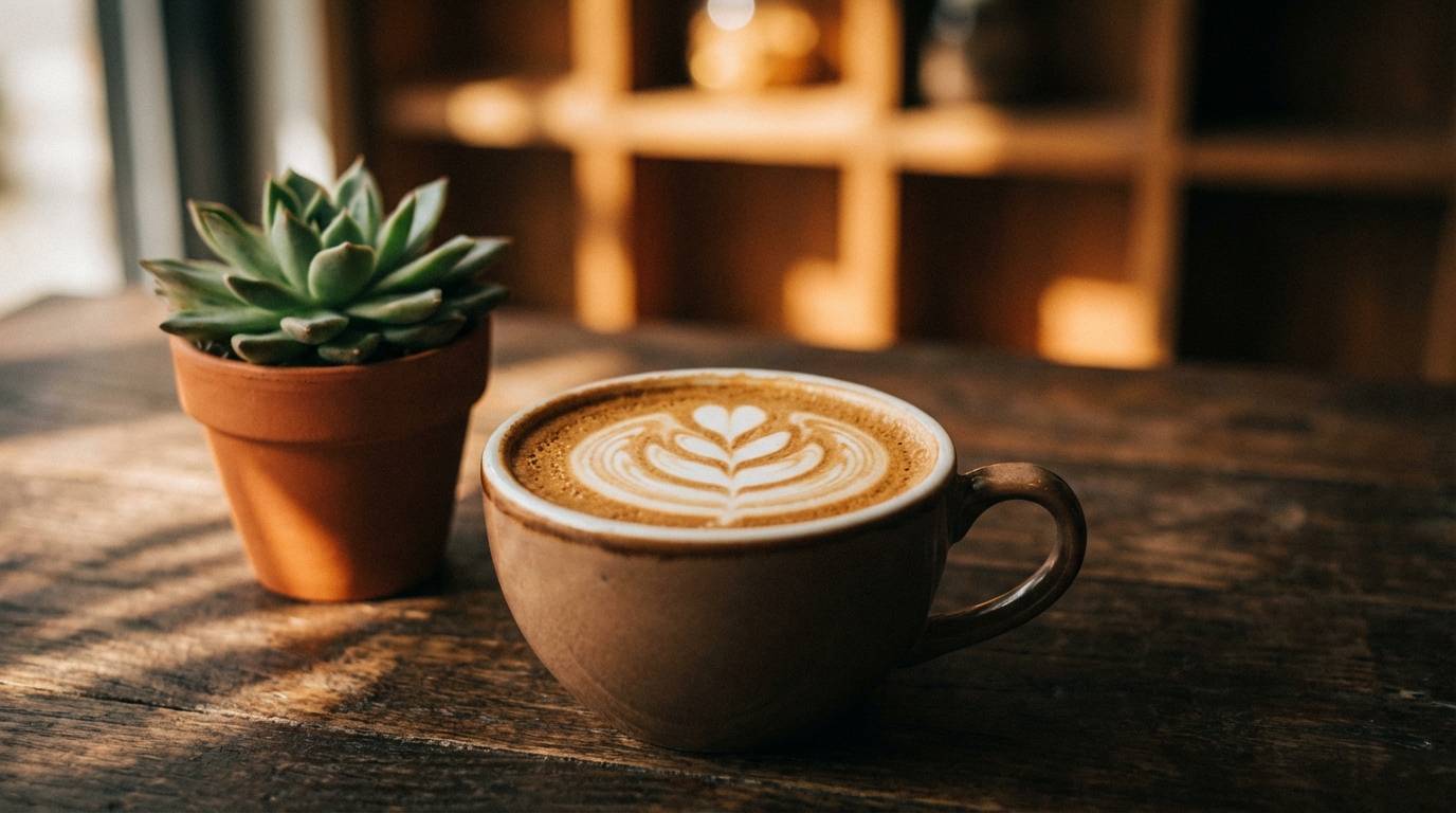 autumn leaves latte