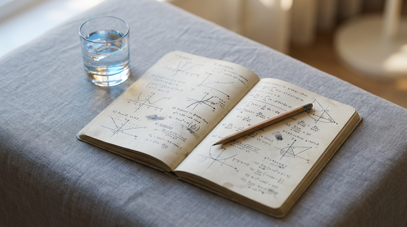 A dedicated goal tracker helps visualize progress over long periods, turning abstract dreams into data. Close up of an open goal tracker notebook showing a colorful progress chart and a pencil on a cozy desk.