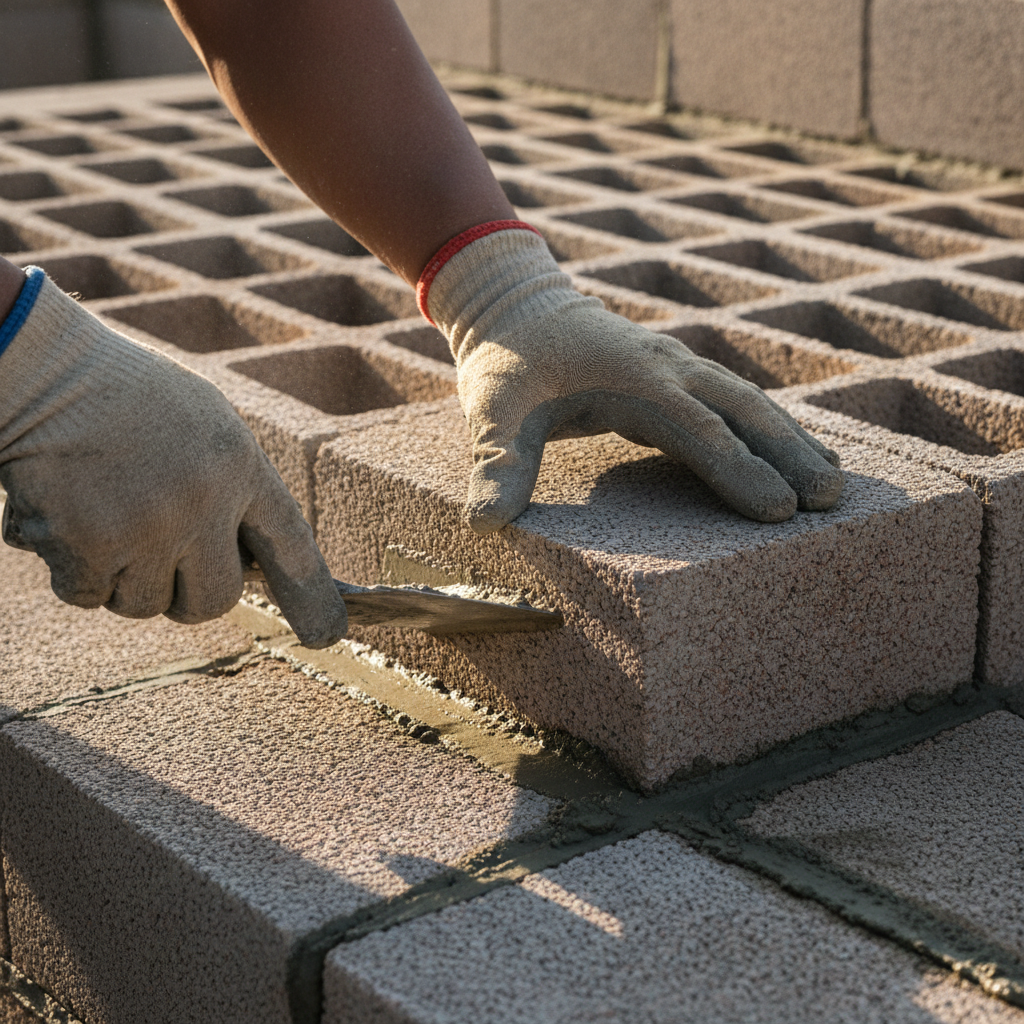 concrete block wall
