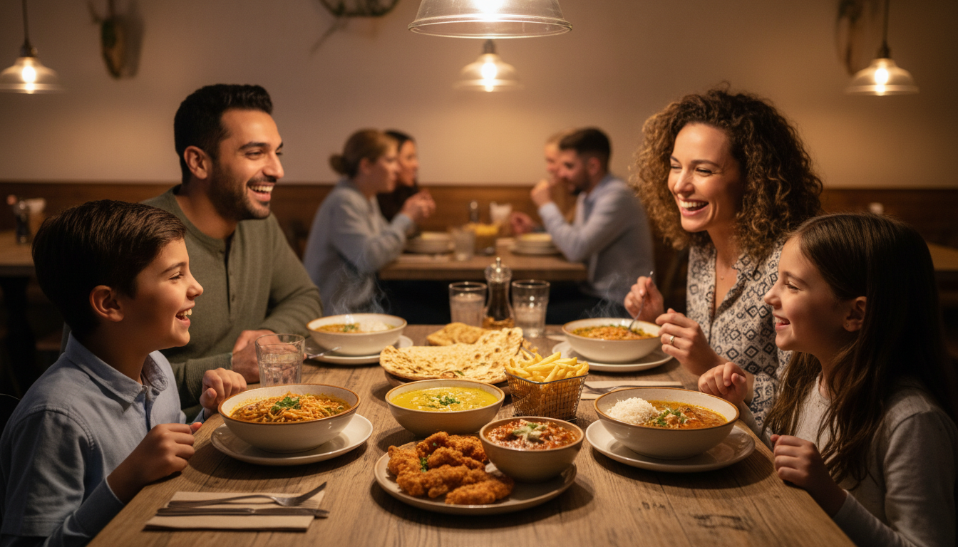 warm family dining