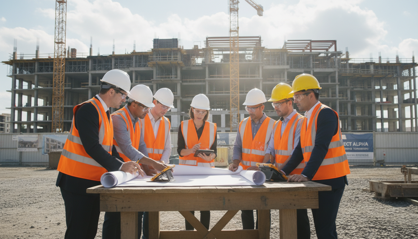 construction site meeting