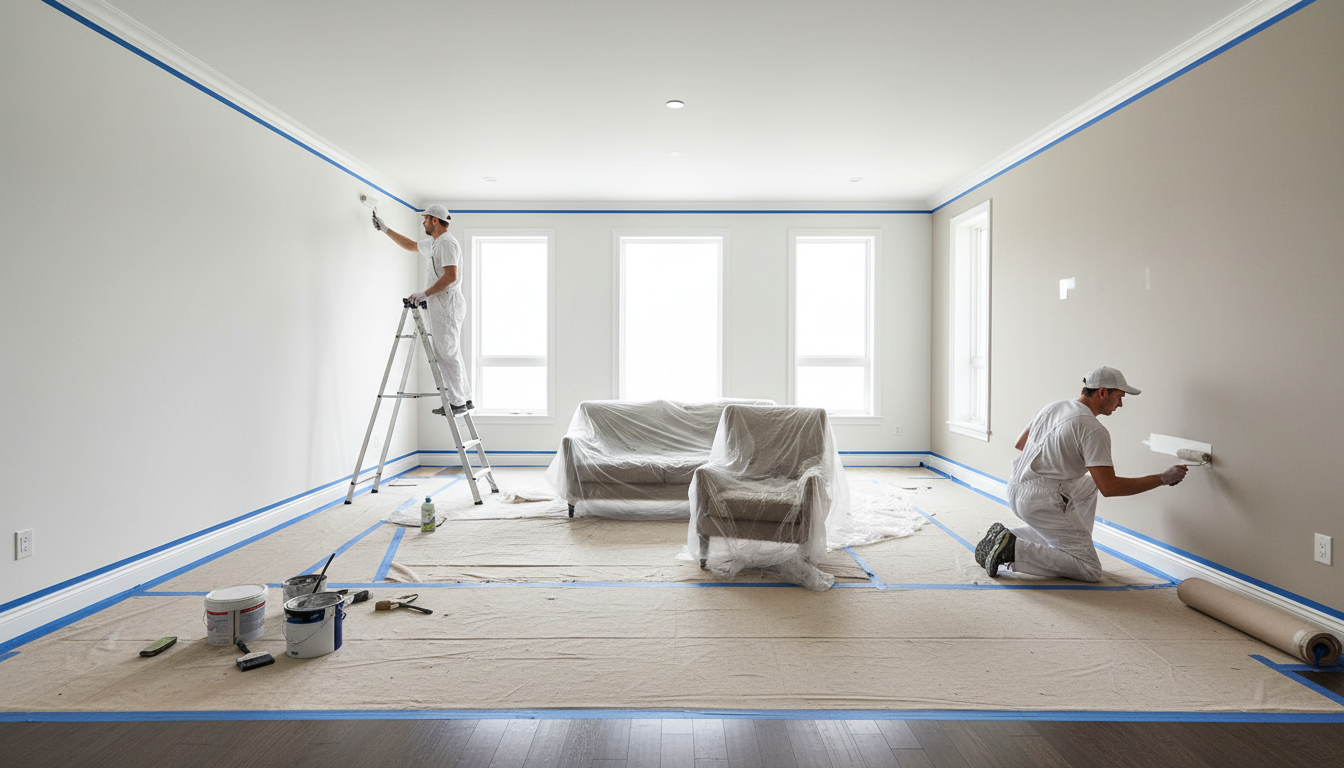 painting baseboards