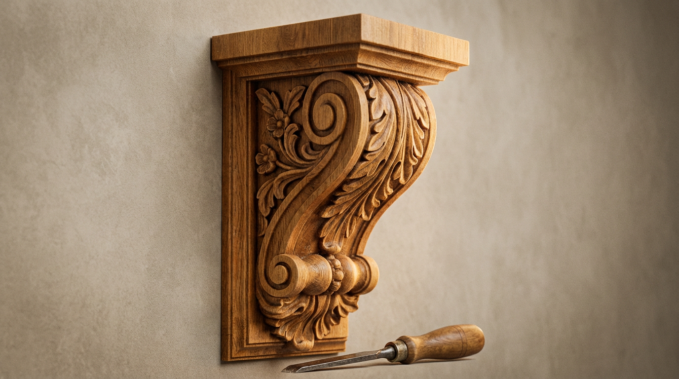 painting intricate woodwork