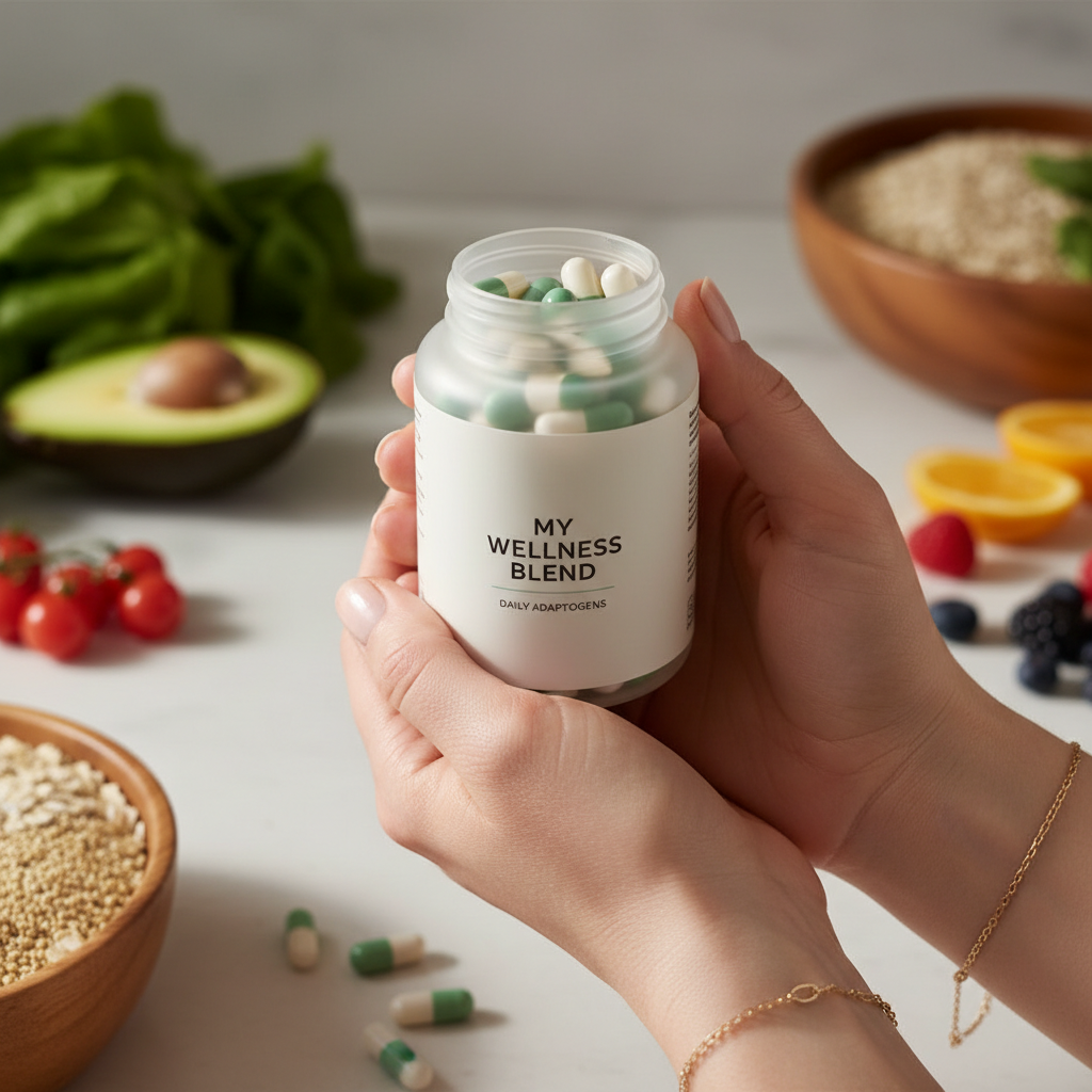 Get your wellness essentials delivered directly to your doorstep in Randolph without the cross-town drive. Hands opening a simple paper bag on a doorstep to reveal a bottle of wellness supplements.