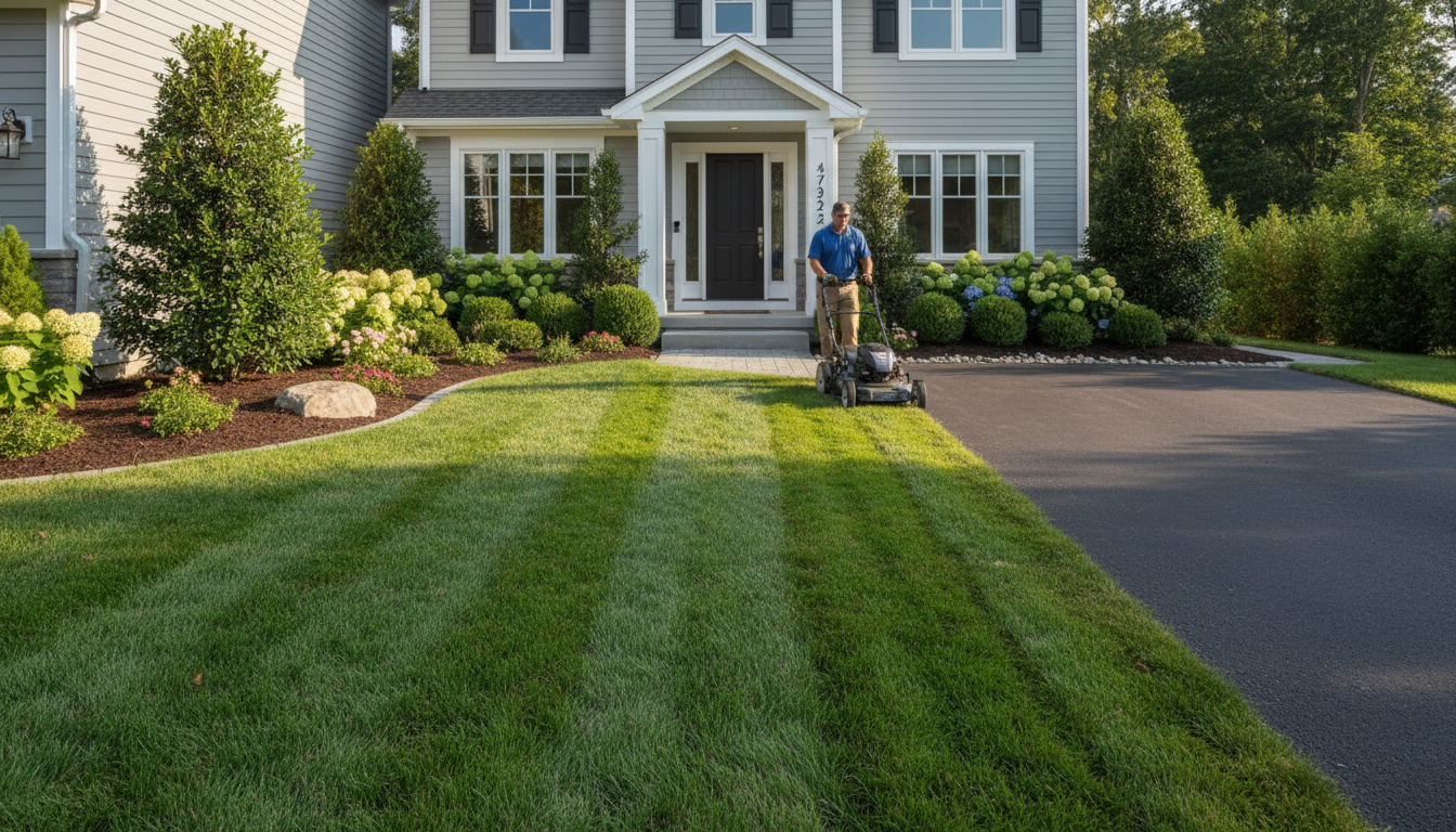 happy customer groundskeeping