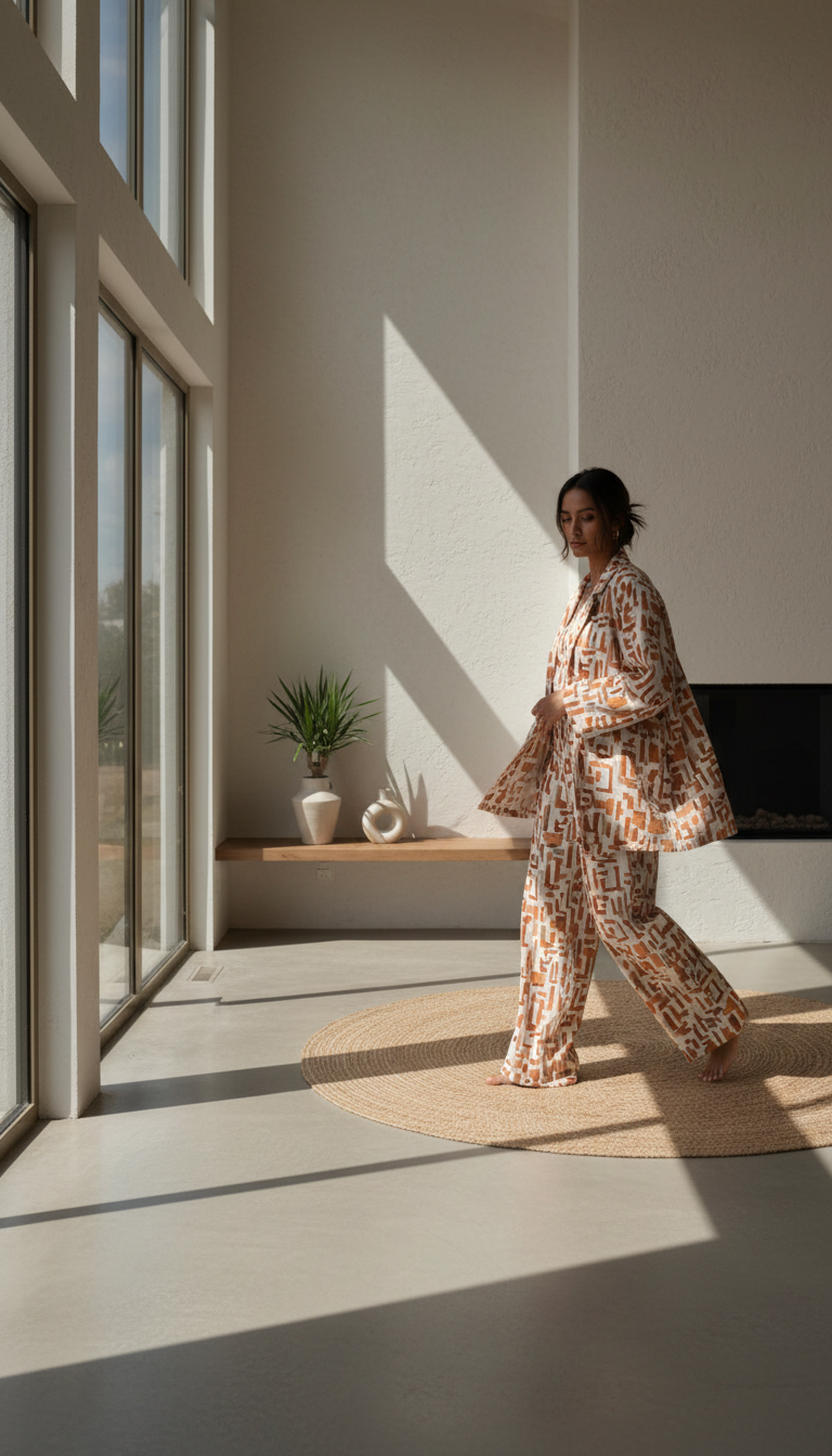 blended fabric suit