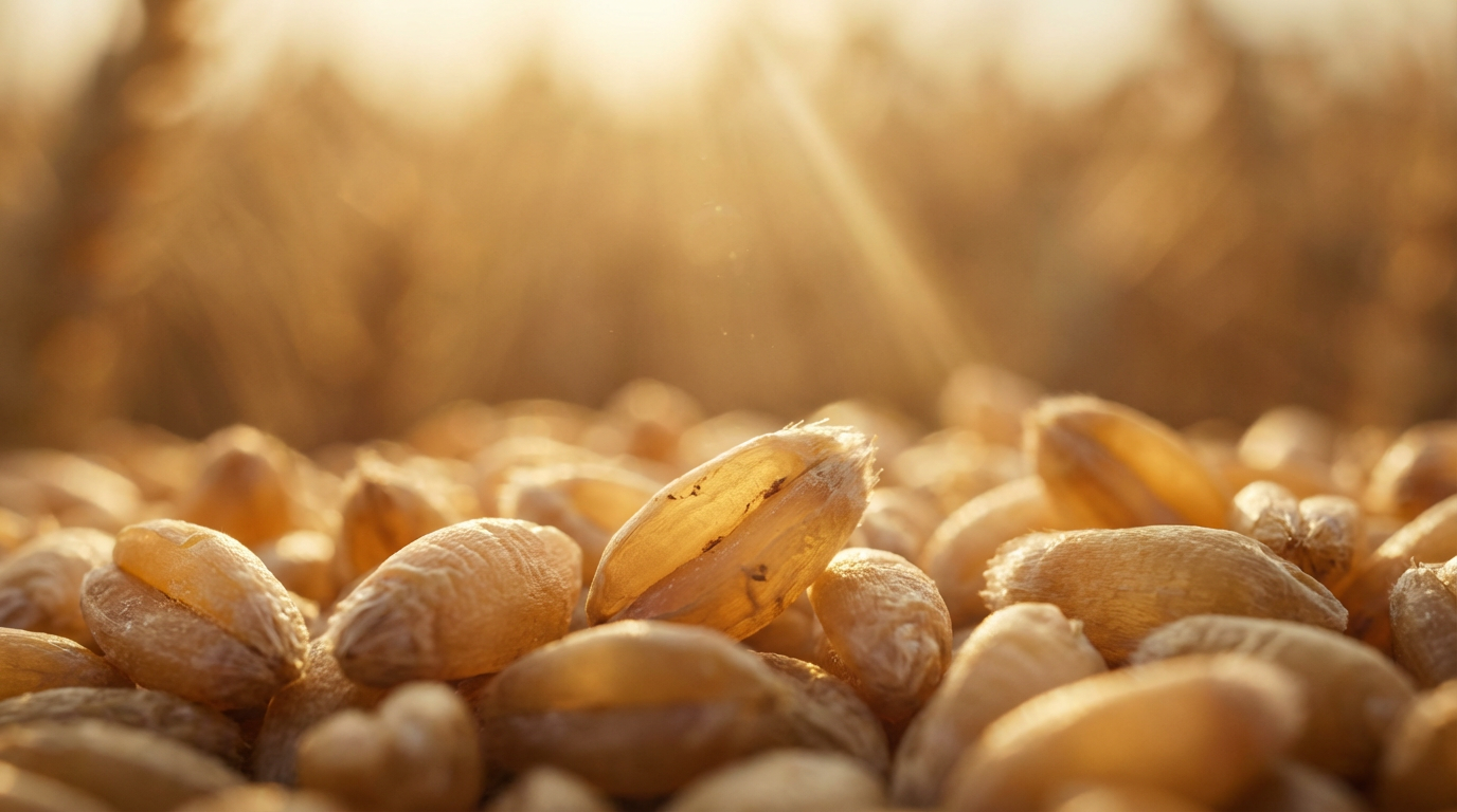 organic wheat field