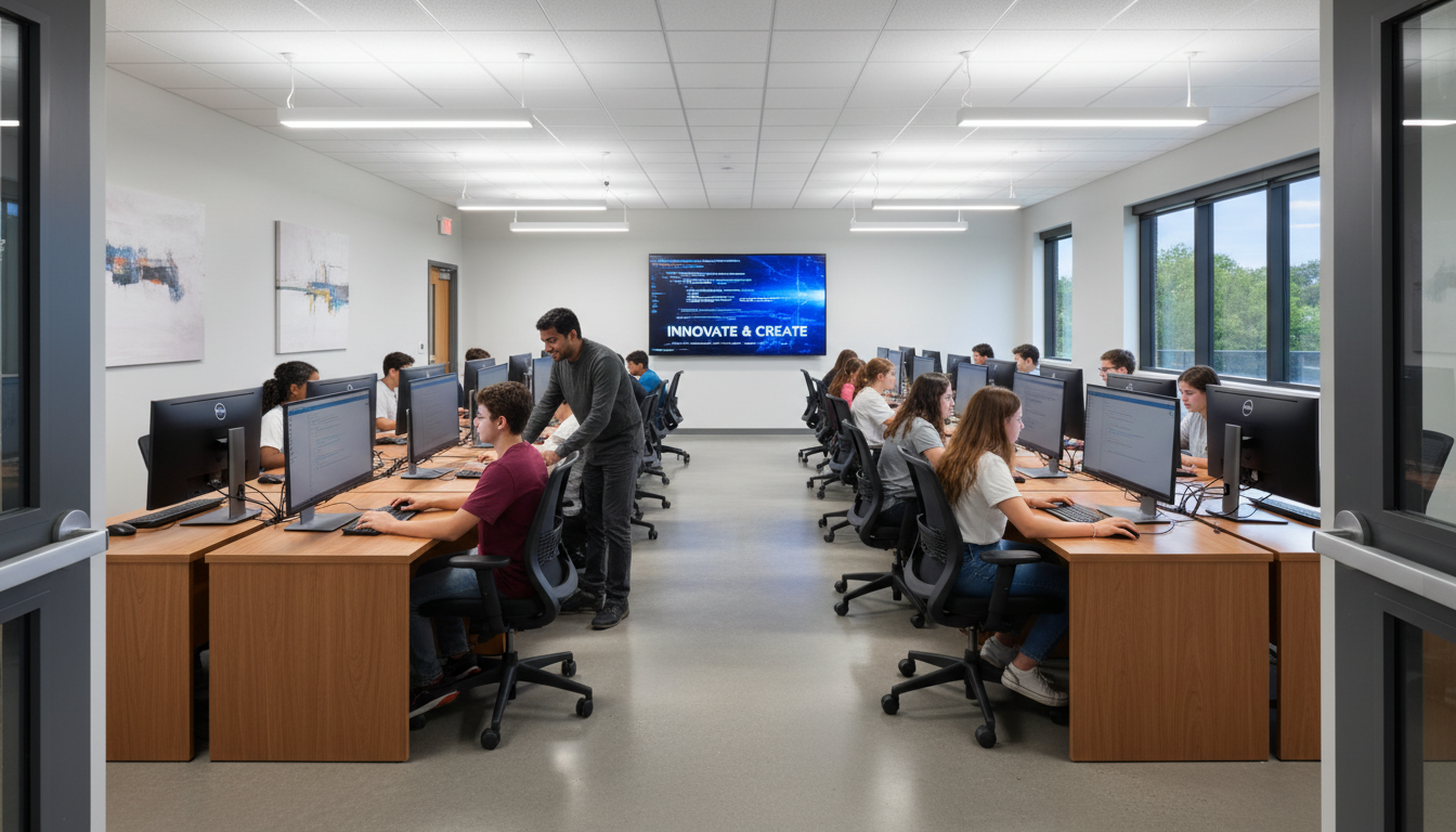 students technology classroom