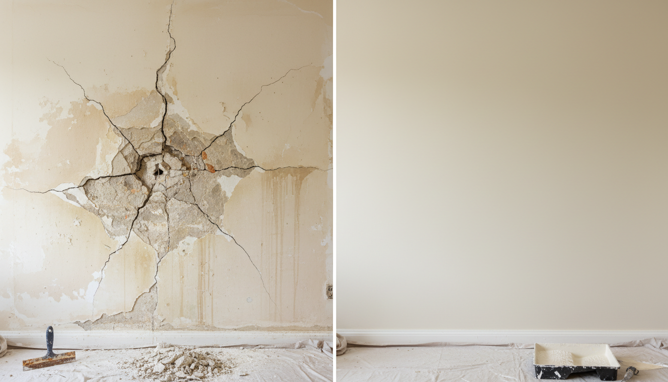damaged drywall