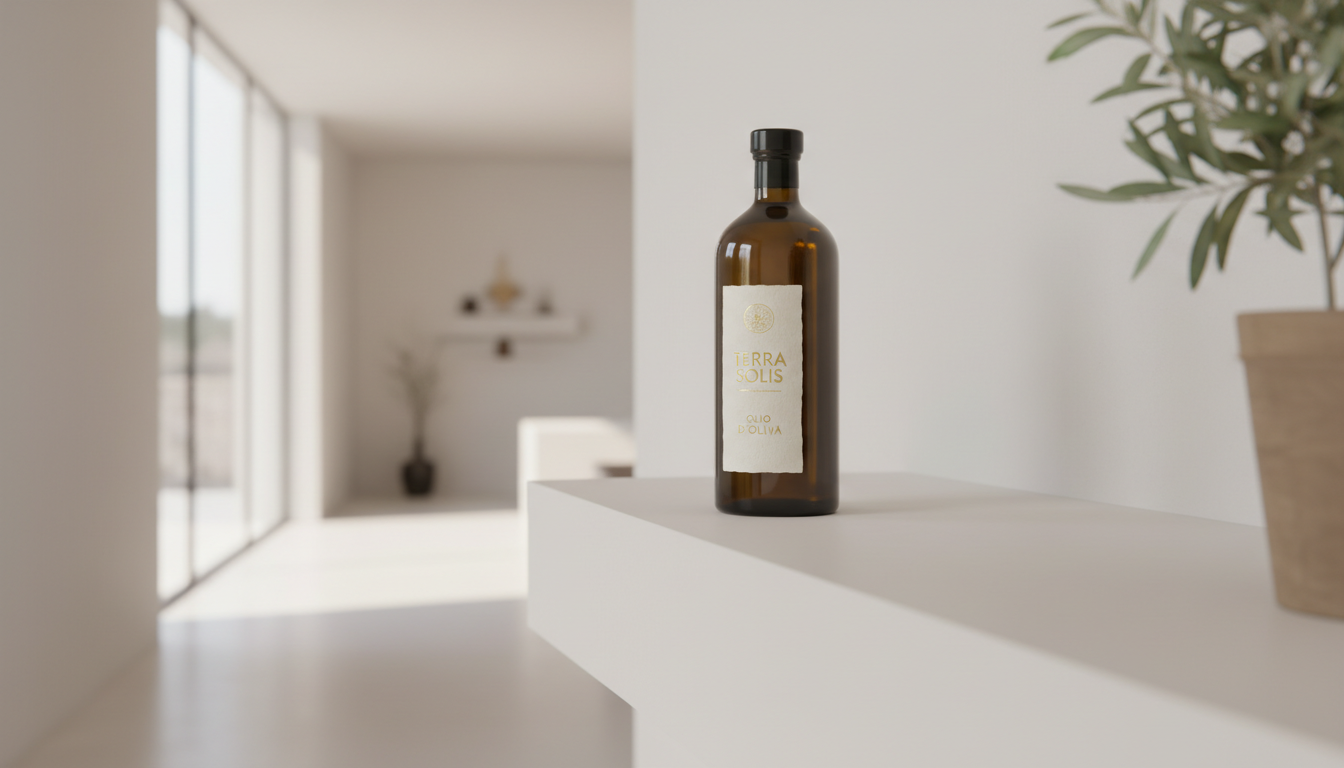 olive oil bottle table