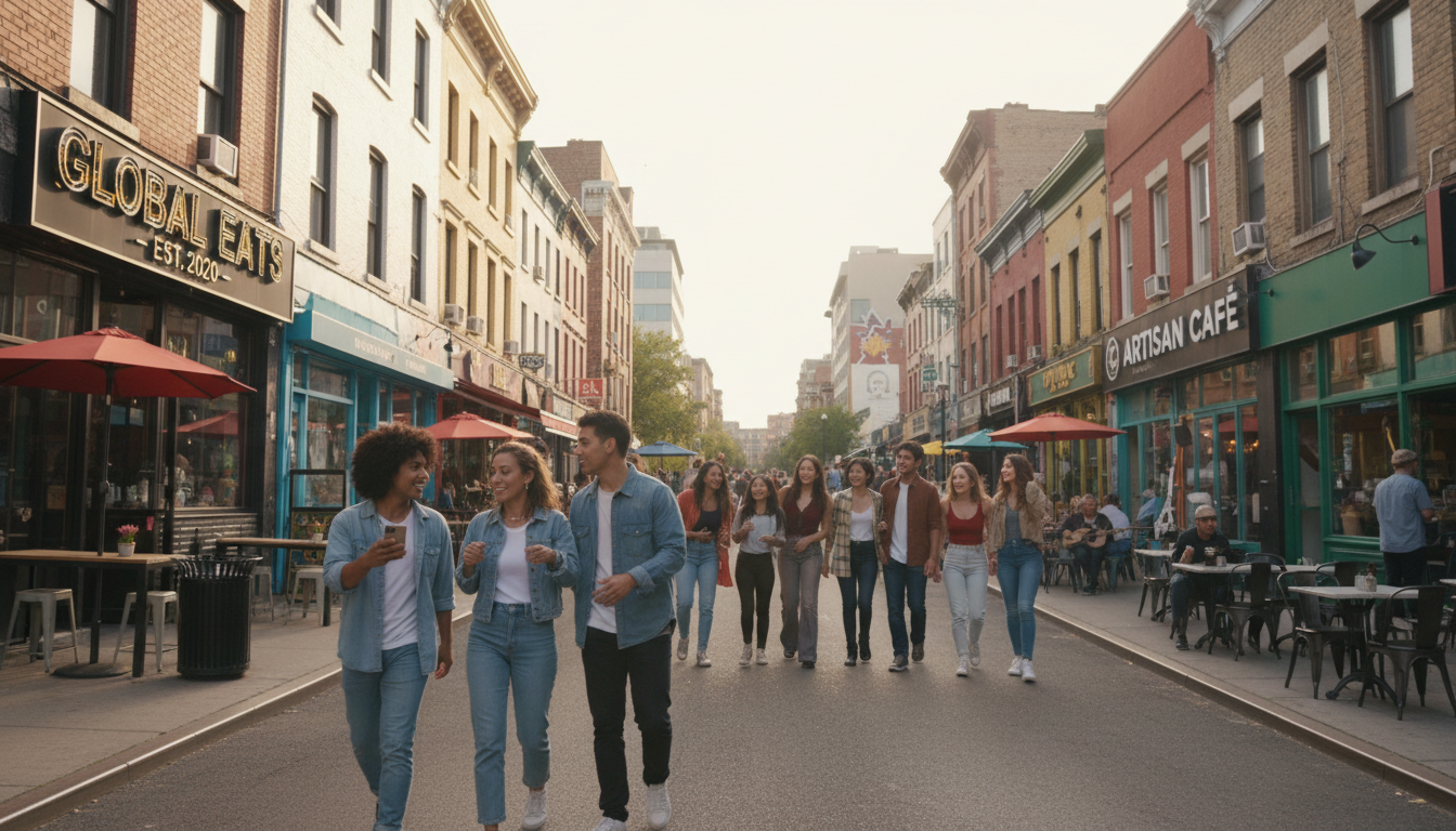 exploring town