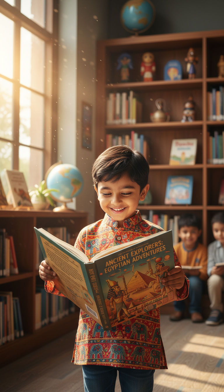child choosing books