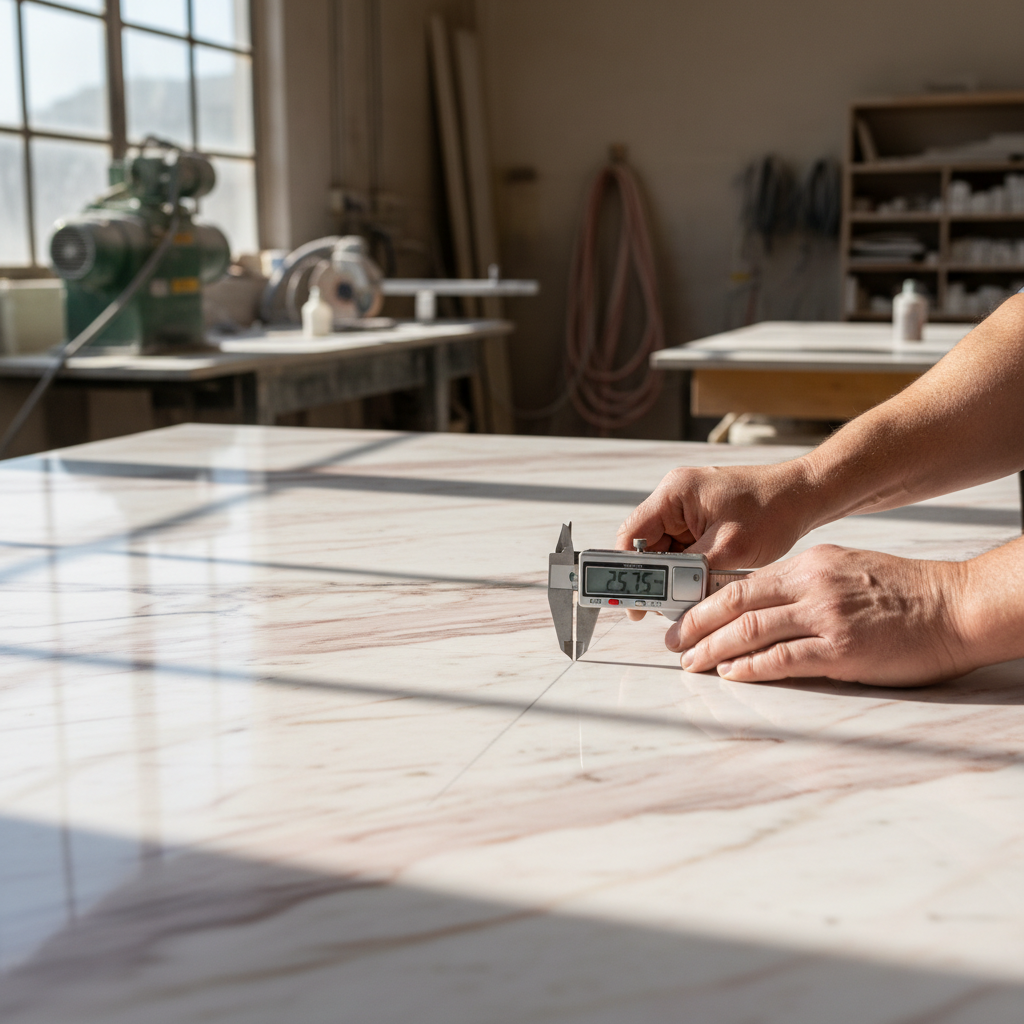 cutting marble