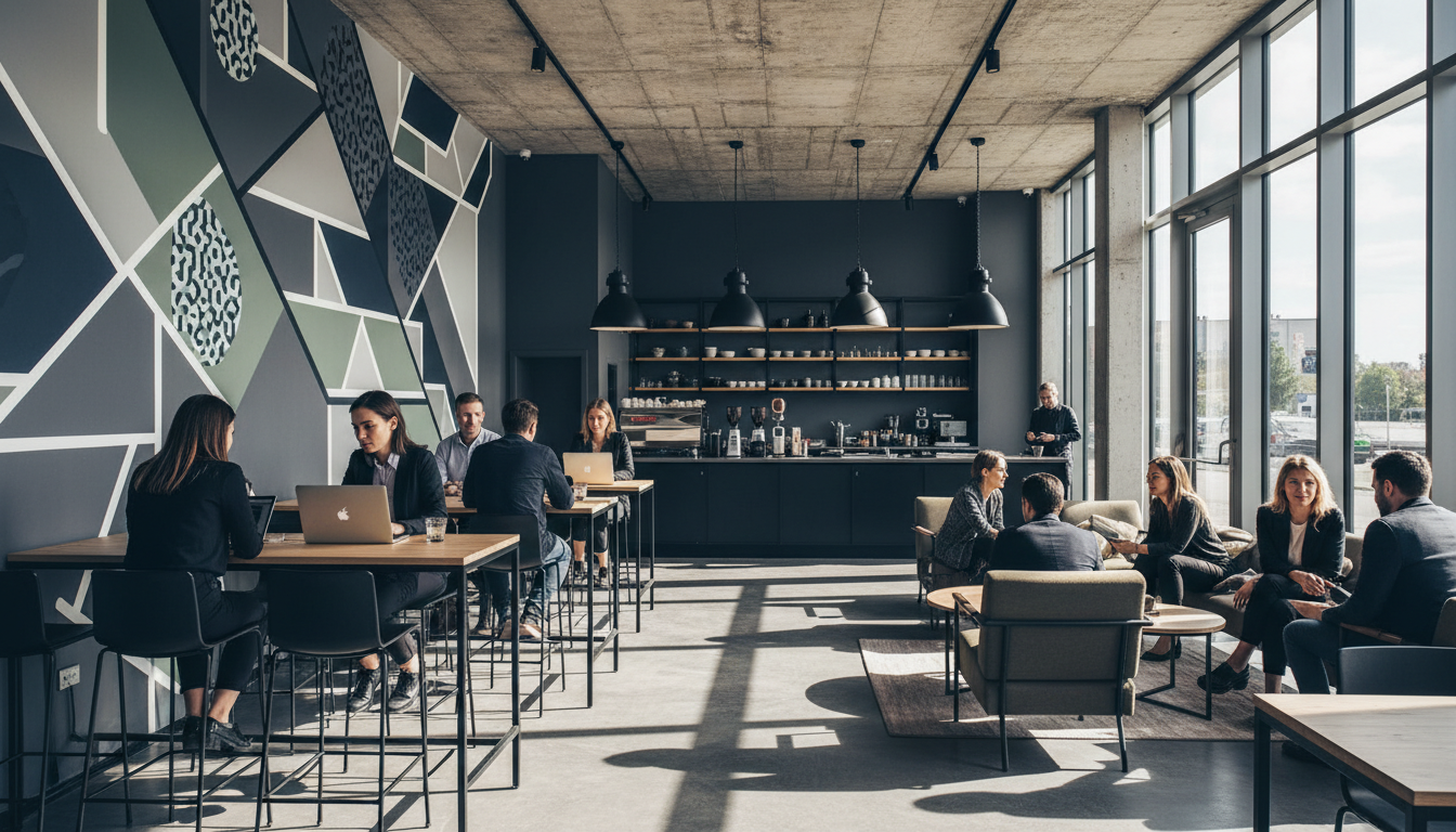 modern cafe interior