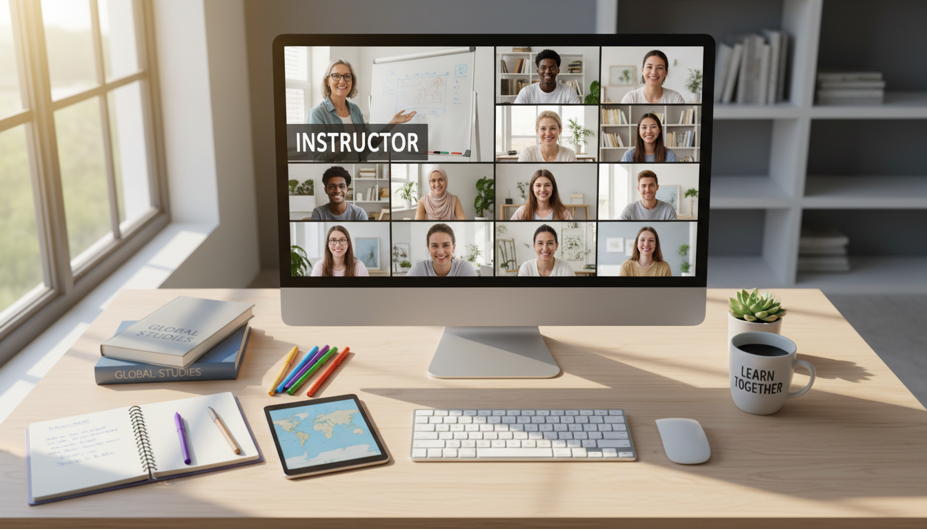 students using zoom