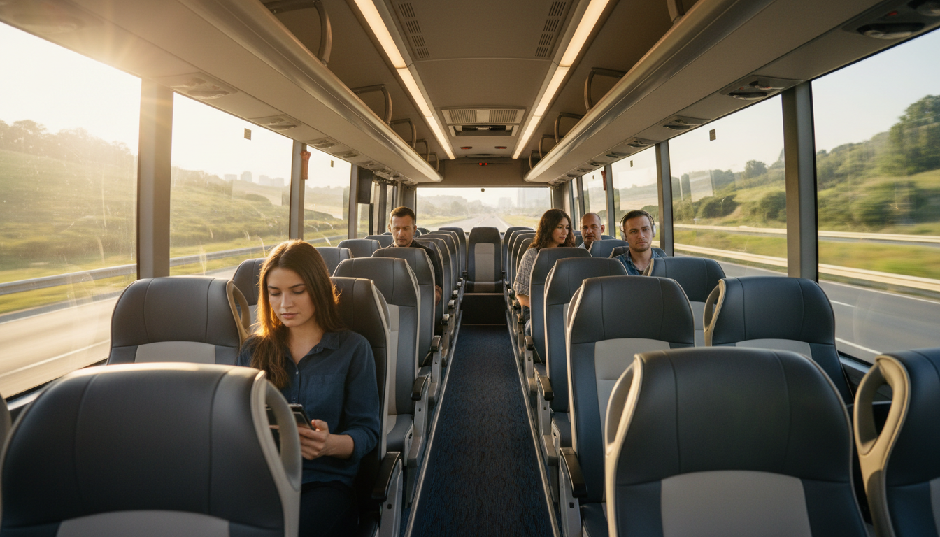 modern bus interior