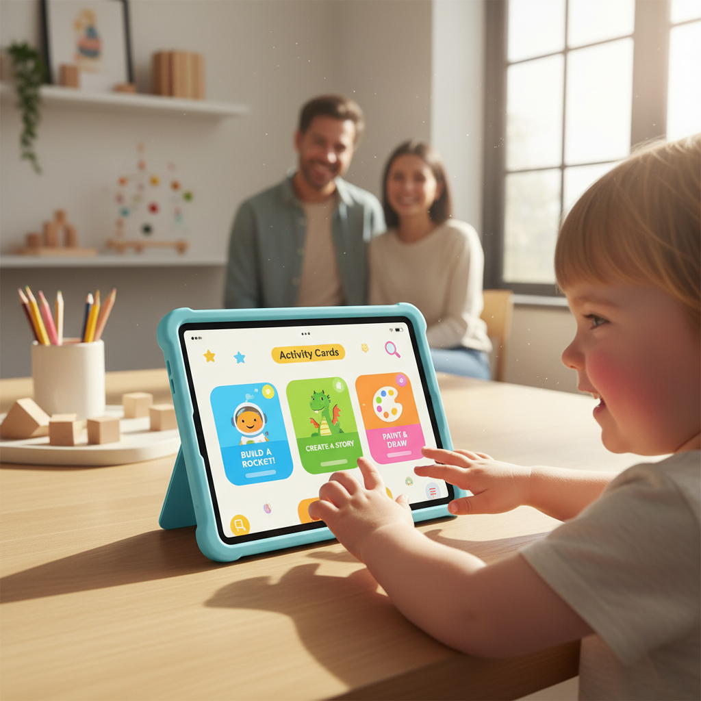 child using tablet