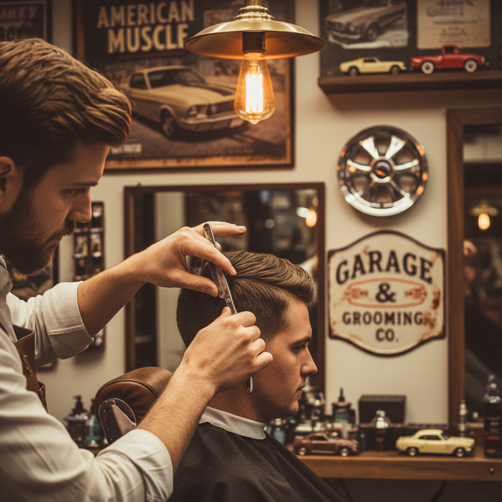 barber cutting hair