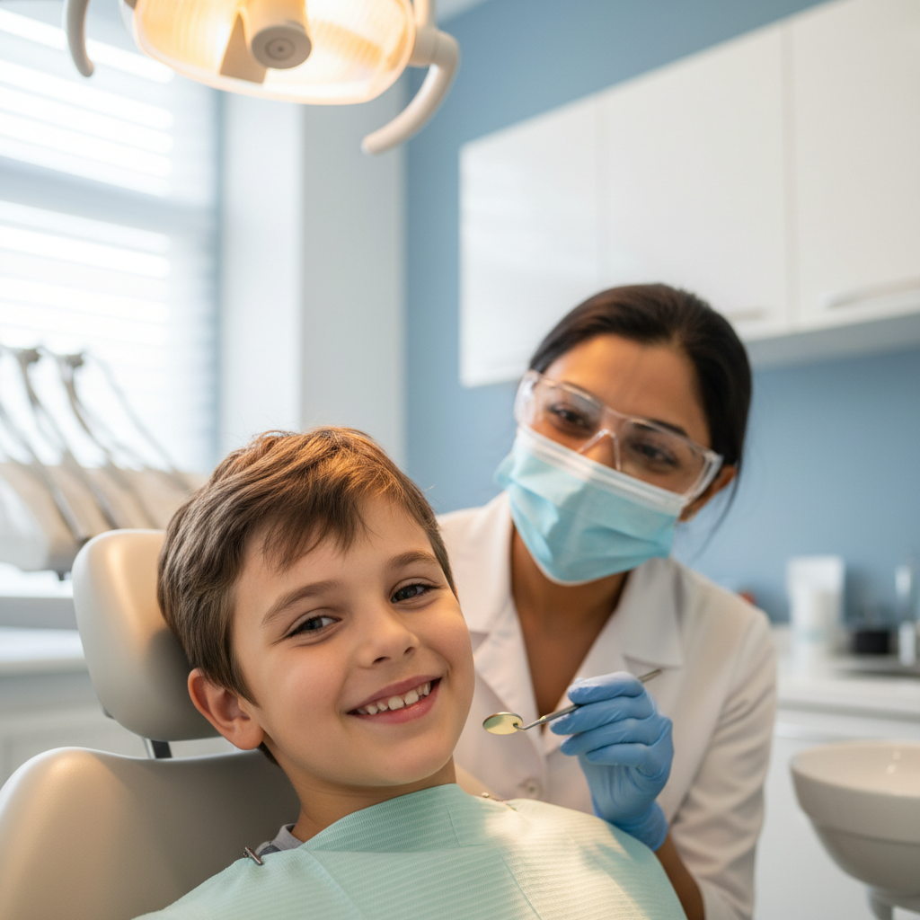 happy dentist